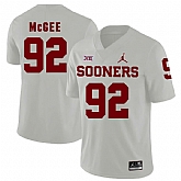 Oklahoma Sooners 92 Stacy McGee White College Football Jersey Dzhi,baseball caps,new era cap wholesale,wholesale hats